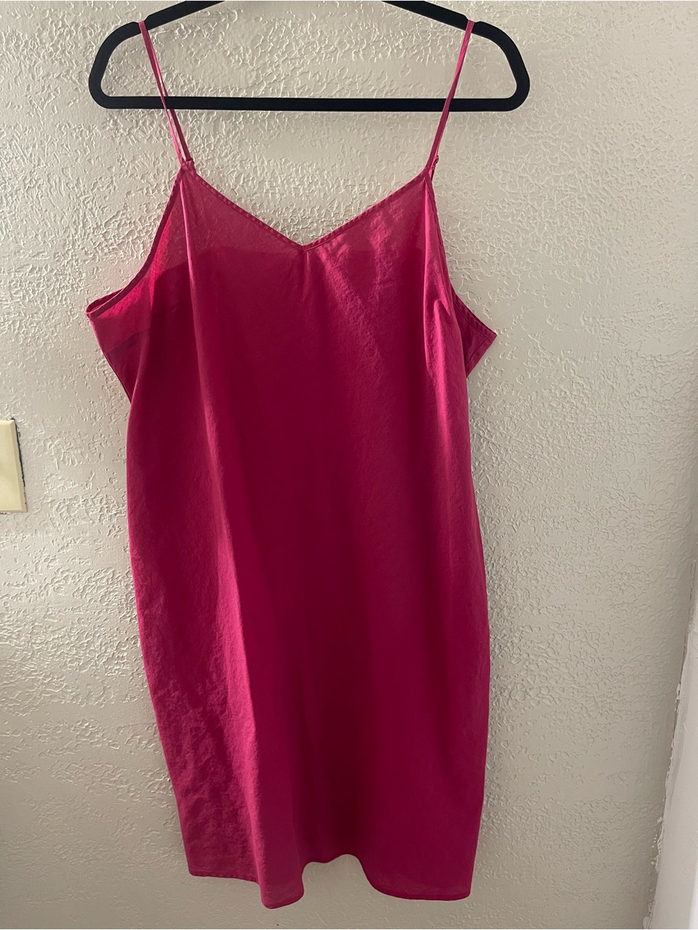 Soft Surroundings Women’s Magenta Linen Blend Mini Slip Dress XL